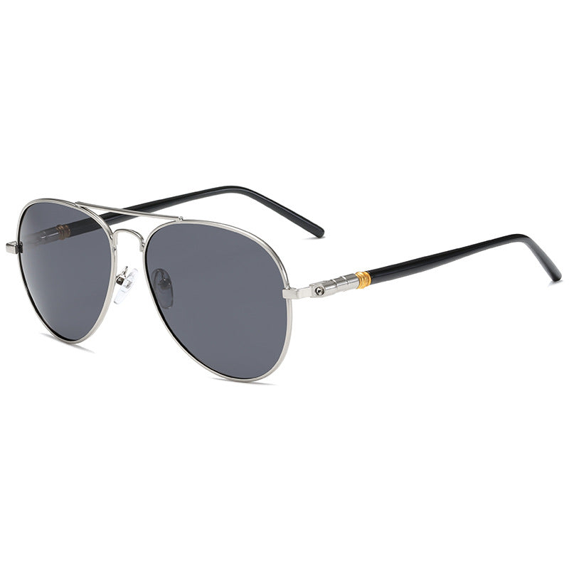 Wholesale Polarized sunglasses double beam color changing sunglasses day and night use driving frog mirror